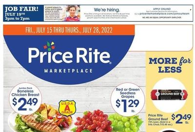 Price Rite (CT, MA, MD, NH, NJ, NY, PA, RI) Weekly Ad Flyer July 15 to July 22