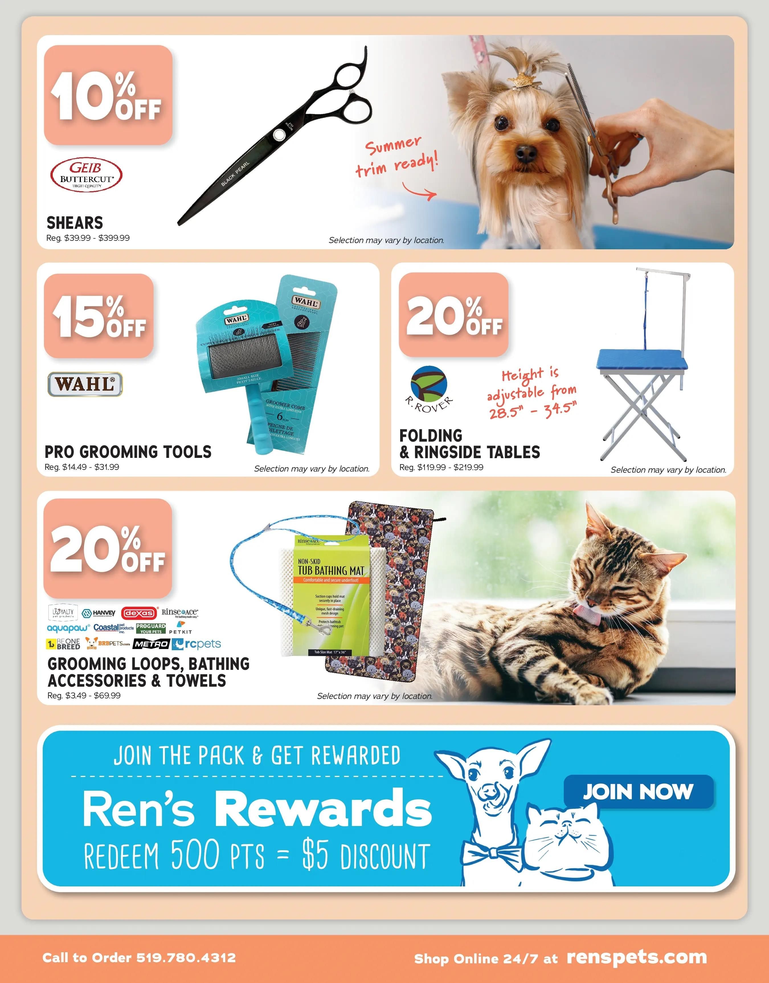 Ren's Pets Depot Sudzin' Grooming Sale Flyer July 18 to 31