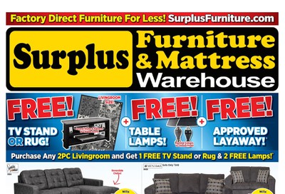 Surplus Furniture & Mattress Warehouse (Winnipeg) Flyer April 7 to May 4