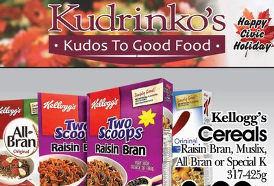 Kudrinko's Flyer July 19 to August 1