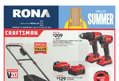 Rona (ON) Flyer July 21 to 27