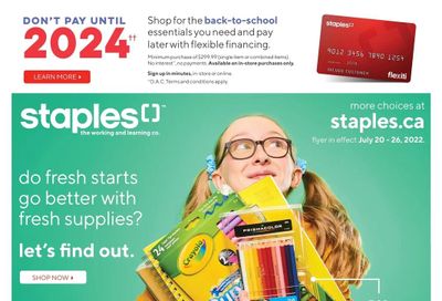 Staples Flyer July 20 to 26