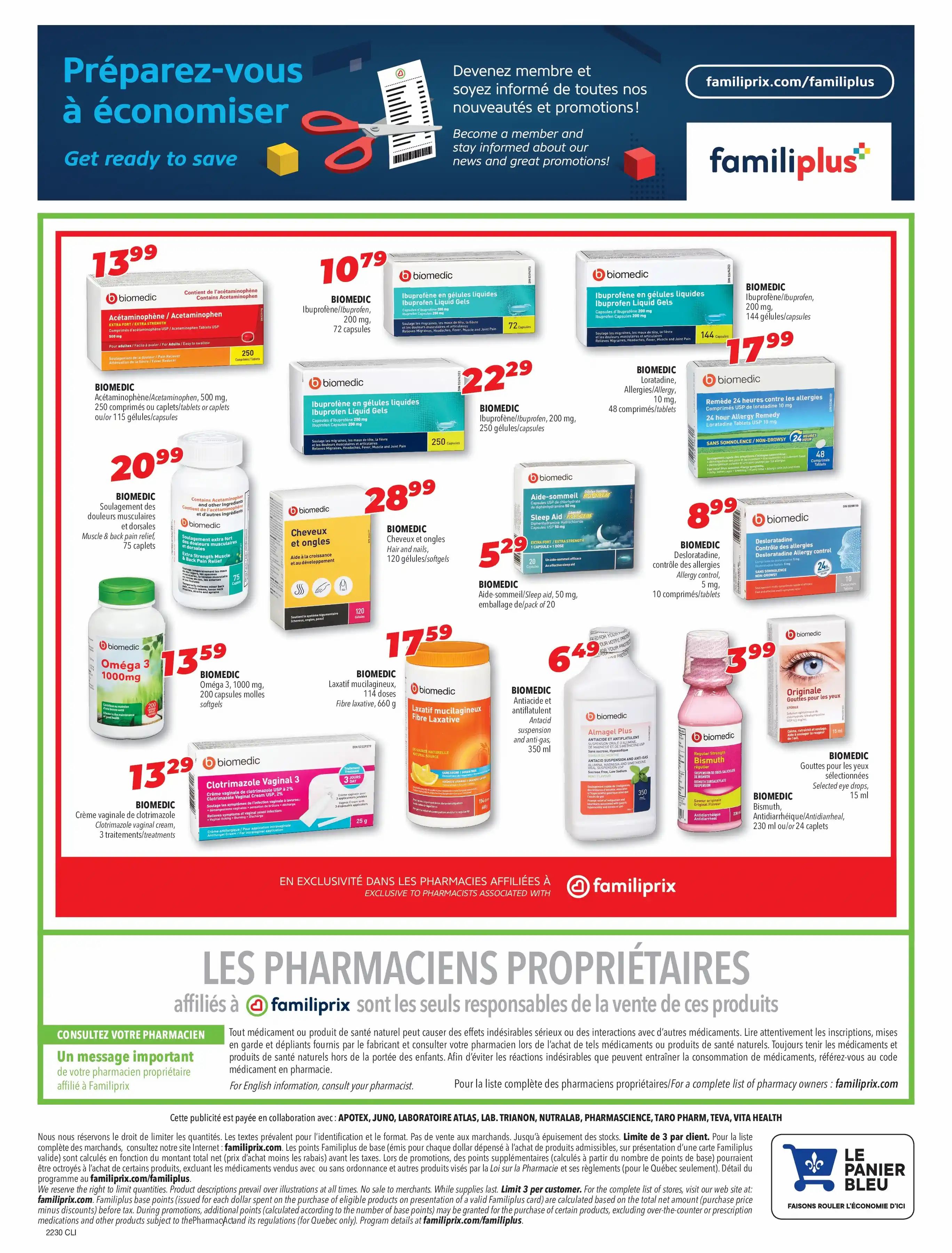 Familiprix Clinique Flyer July 21 to 27