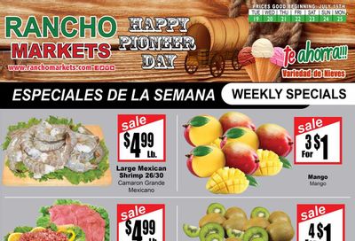 Rancho Markets (UT) Weekly Ad Flyer July 20 to July 27