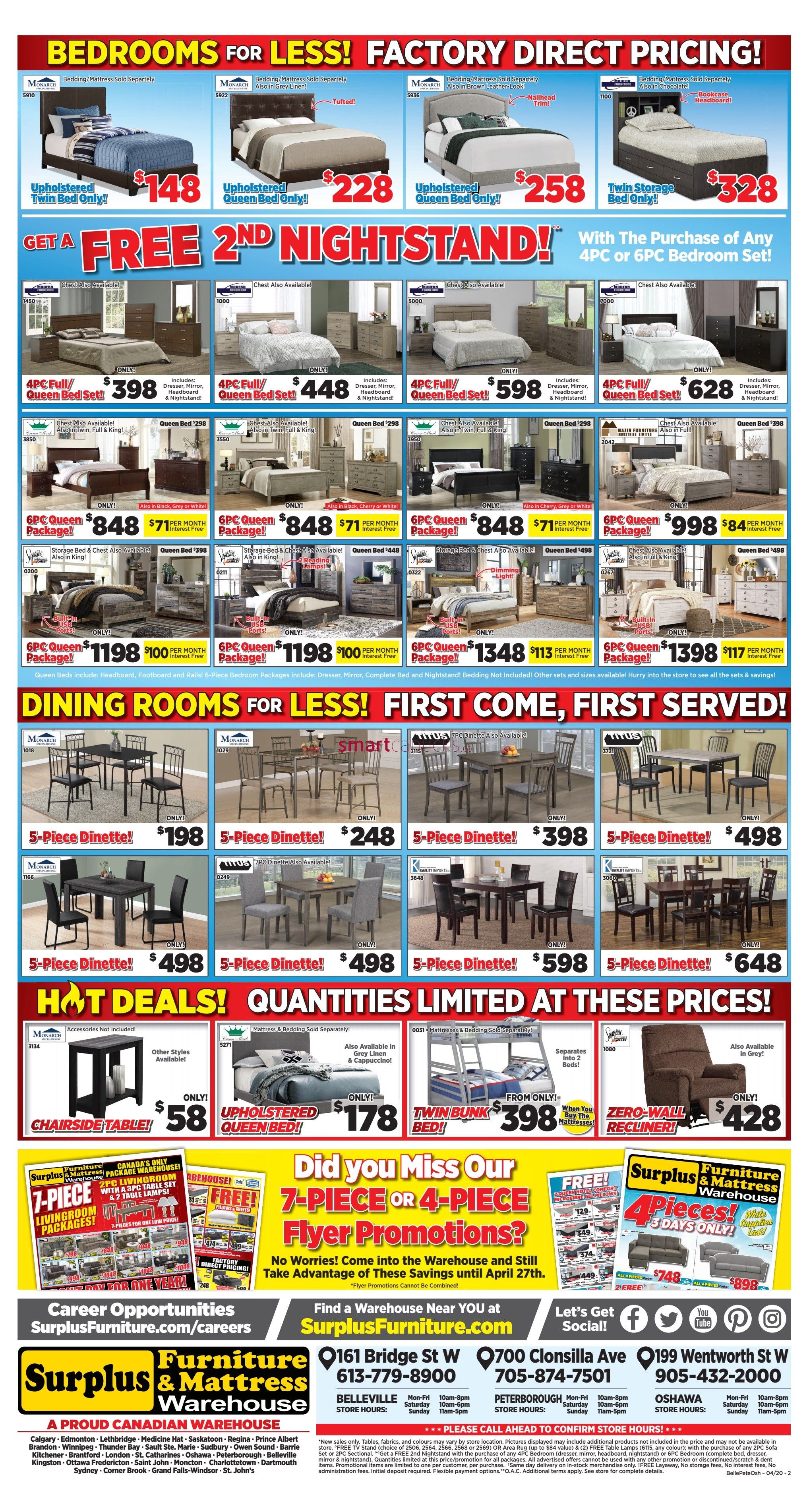 Surplus Furniture & Mattress Warehouse (Belleville) Flyer April 7 to May 4