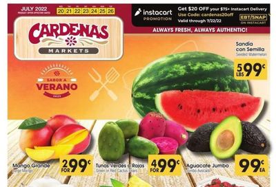Cardenas (CA, NV) Weekly Ad Flyer July 20 to July 27