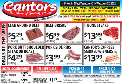 Cantor's Meats Flyer July 21 to 27