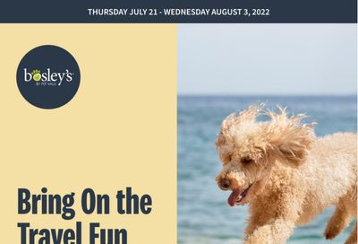 Bosley's by PetValu Flyer July 21 to August 3