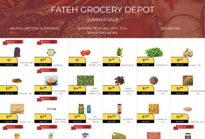 Fateh Grocery Depot Flyer July 21 to 27