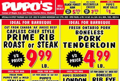 Pupo's Food Market Flyer July 21 to 27