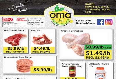 Oma Fresh Foods Flyer July 22 to 28