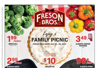Freson Bros. Flyer July 22 to 28