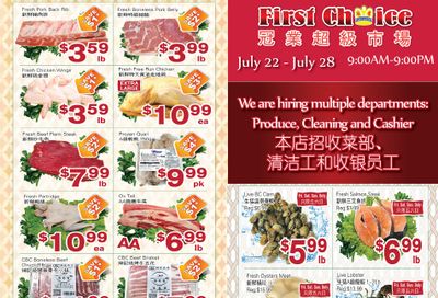 First Choice Supermarket Flyer July 22 to 28