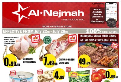 Alnejmah Fine Foods Inc. Flyer July 22 to 28