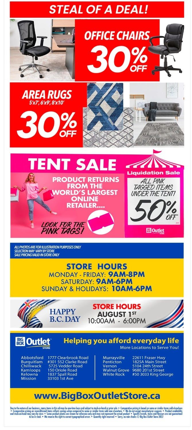 Big Box Outlet Store Flyer July 22 to 31