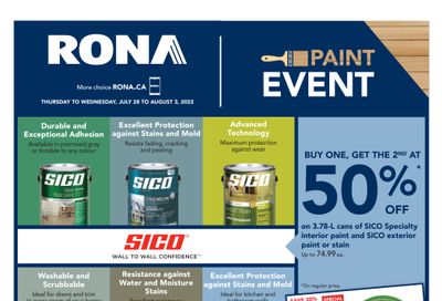 Rona (Atlantic) Flyer July 28 to August 3