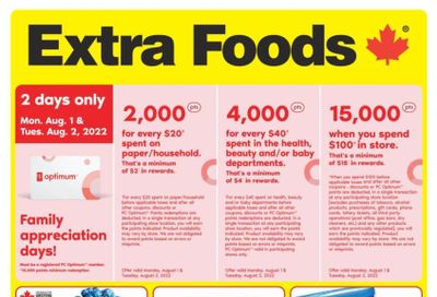 Extra Foods Flyer July 28 to August 3