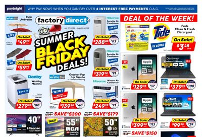 Factory Direct Flyer July 27 to August 2