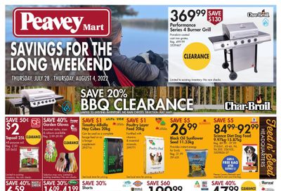 Peavey Mart Flyer July 28 to August 4