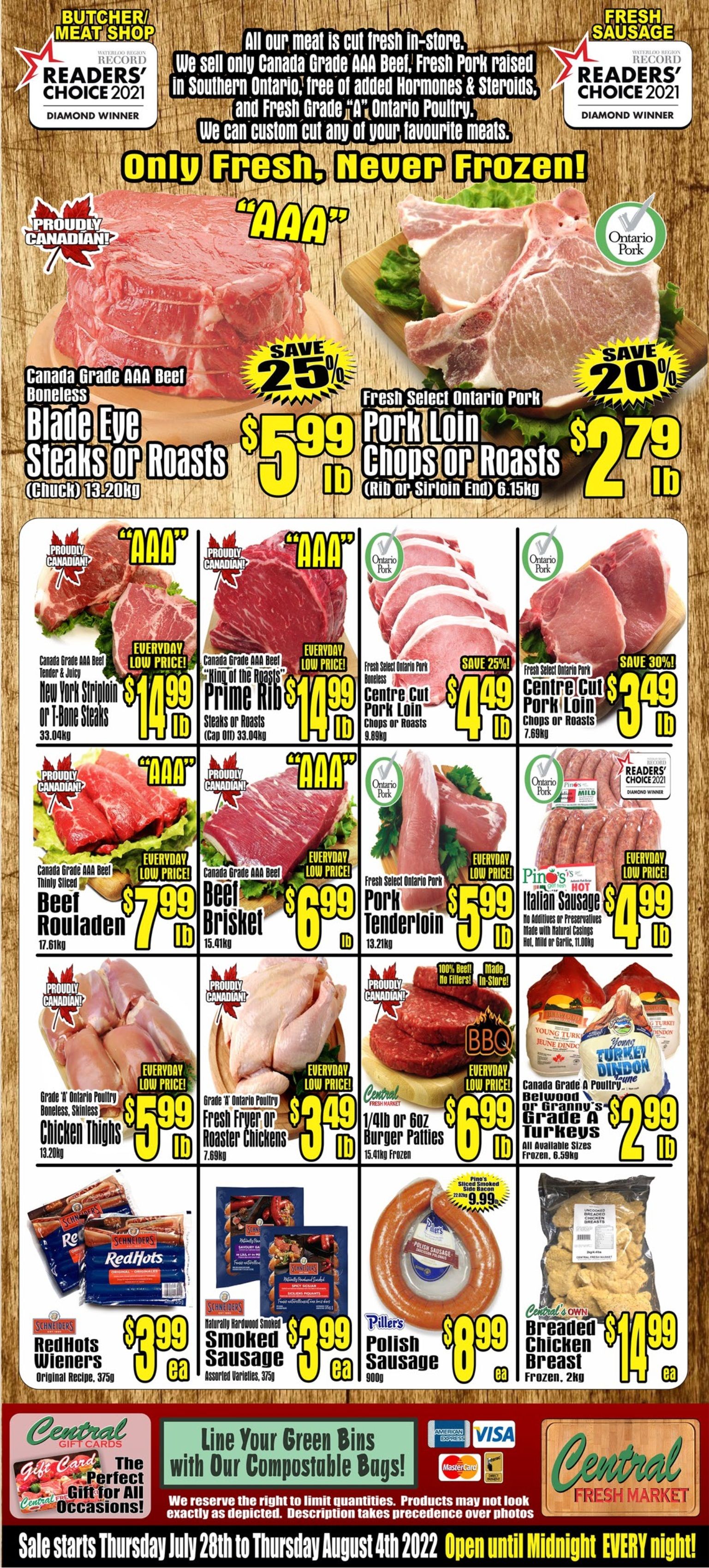 Central Fresh Market Flyer July 28 to August 4