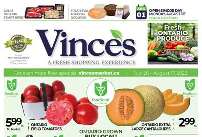 Vince's Market Flyer July 28 to August 17