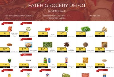 Fateh Grocery Depot Flyer July 28 to August 3