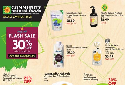 Community Natural Foods Flyer July 28 to August 3