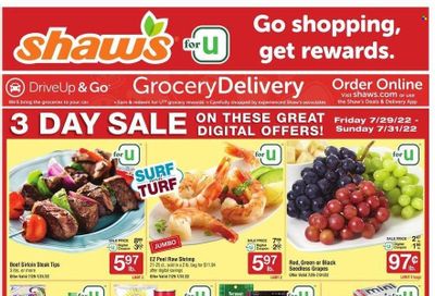 Shaw’s (MA, ME, NH, RI, VT) Weekly Ad Flyer July 28 to August 4