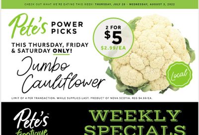 Pete's Fine Foods Flyer July 28 to August 3
