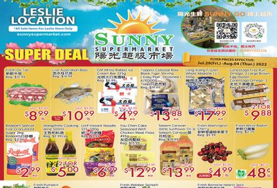 Sunny Supermarket (Leslie) Flyer July 29 to August 4