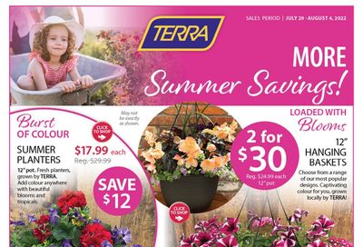 Terra Greenhouses Flyer July 29 to August 4