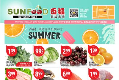 Sunfood Supermarket Flyer July 29 to August 4