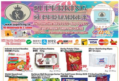 Superking Supermarket (London) Flyer July 29 to August 4