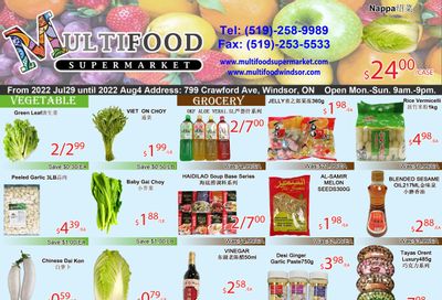 MultiFood Supermarket Flyer July 29 to August 4