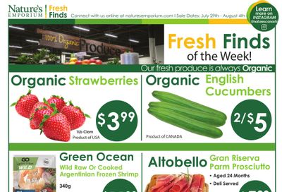 Nature's Emporium Weekly Flyer July 29 to August 4