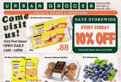 Urban Grocer Flyer July 29 to August 4