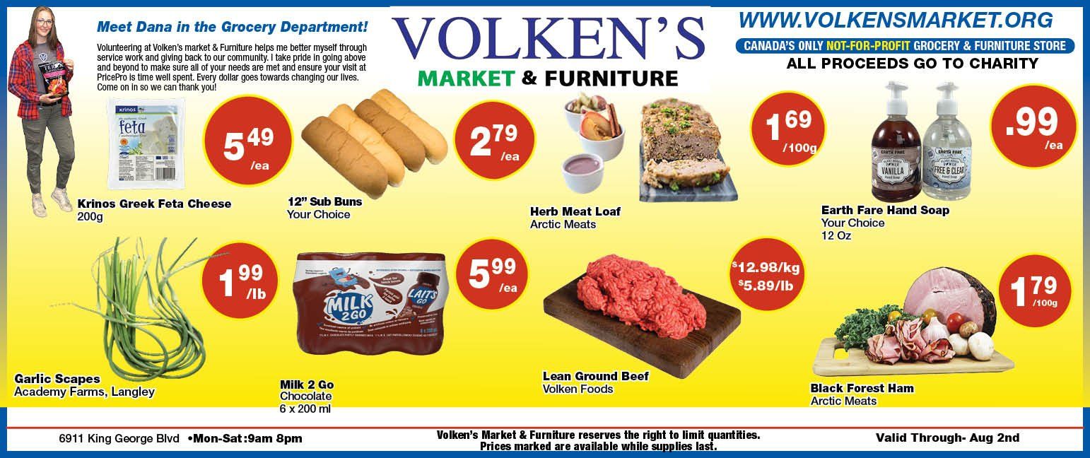 Volken's Market & Furniture Flyer July 27 to August 2