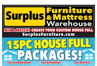 Surplus Furniture & Mattress Warehouse (Saint John) Flyer August 1 to 14
