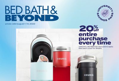 Bed Bath & Beyond Flyer August 1 to 14
