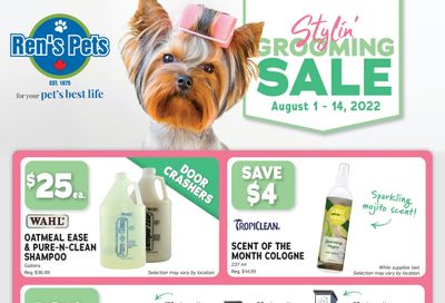 Ren's Pets Depot Stylin' Grooming Sale Flyer August 1 to 14