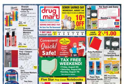 Discount Drug Mart (OH) Weekly Ad Flyer Specials August 3 to August 9, 2022