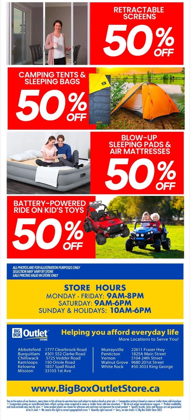 Big Box Outlet Store Flyer August 3 to 9
