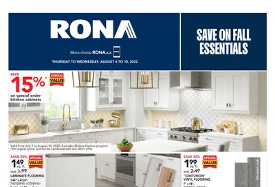 Rona (Atlantic) Flyer August 4 to 10