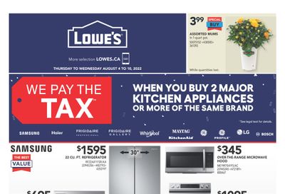 Lowe's (ON) Flyer August 4 to 10