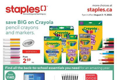 Staples Flyer August 3 to 9