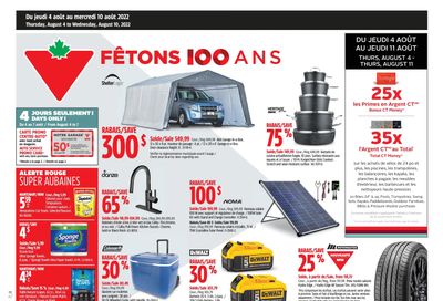 Canadian Tire (QC) Flyer August 4 to 10