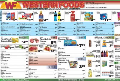 Western Foods Flyer August 3 to 9
