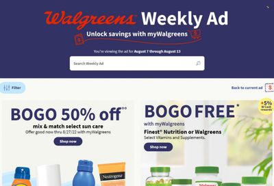 Walgreens Weekly Ad Flyer Specials August 7 to August 13, 2022