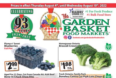 The Garden Basket Flyer August 4 to 10