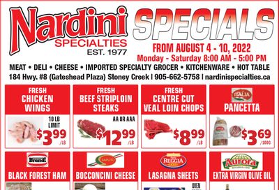 Nardini Specialties Flyer August 4 to 10